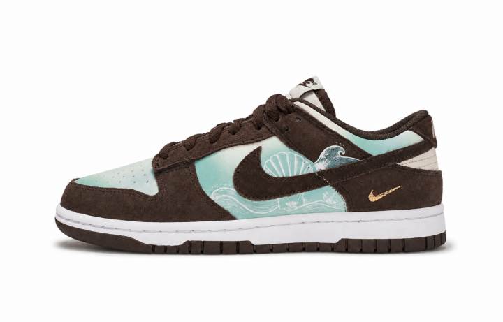 Nike Nike Dunk Skateboard Shoes Women's Low Top Brown/Blue