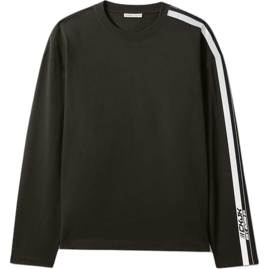 Calvin Klein Jung Kook Collaboration T Shirts Men's Green Crew Neck Moderate Straight Fit