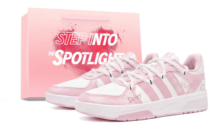 Adidas Adidas COURTBEAT Skateboard Shoes Unisex Low Top Pink/White