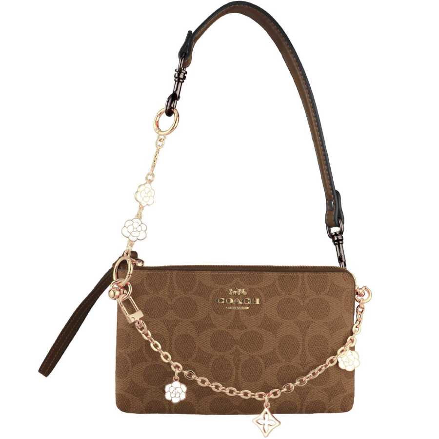 COACH COACH Shoulder Bags Brown Yellow