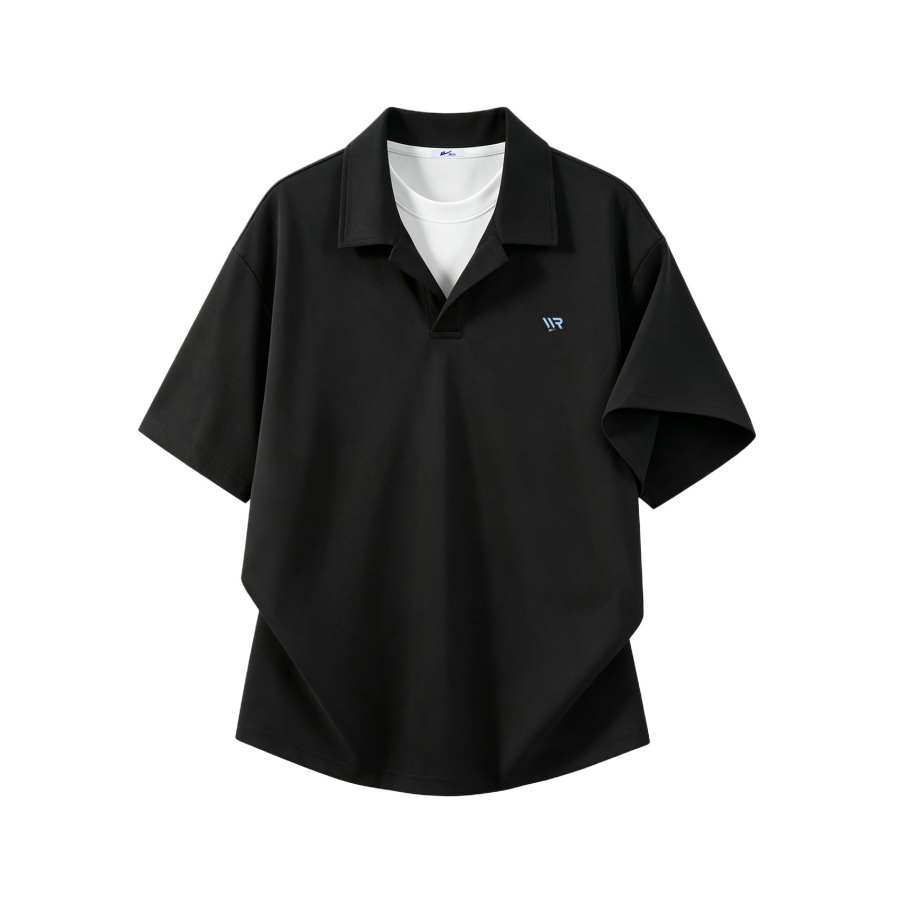 WARRIOR WARRIOR T Shirts Unisex Lapel Thin Straight Fit