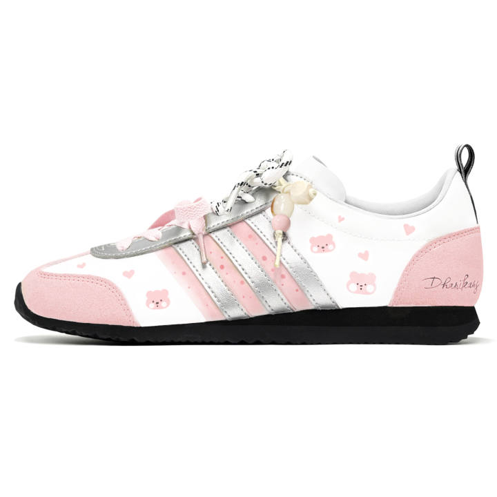 Adidas Adidas VS JOG 2.0 German Army Trainers Unisex Low Top White/Pink/Silver
