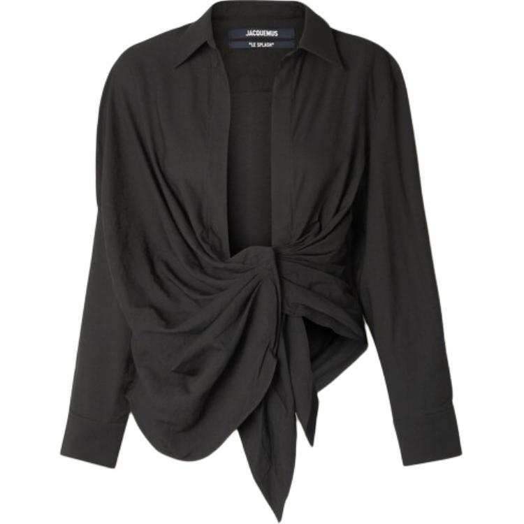 Jacquemus Shirts Women's Black Polo Collar Moderate Other