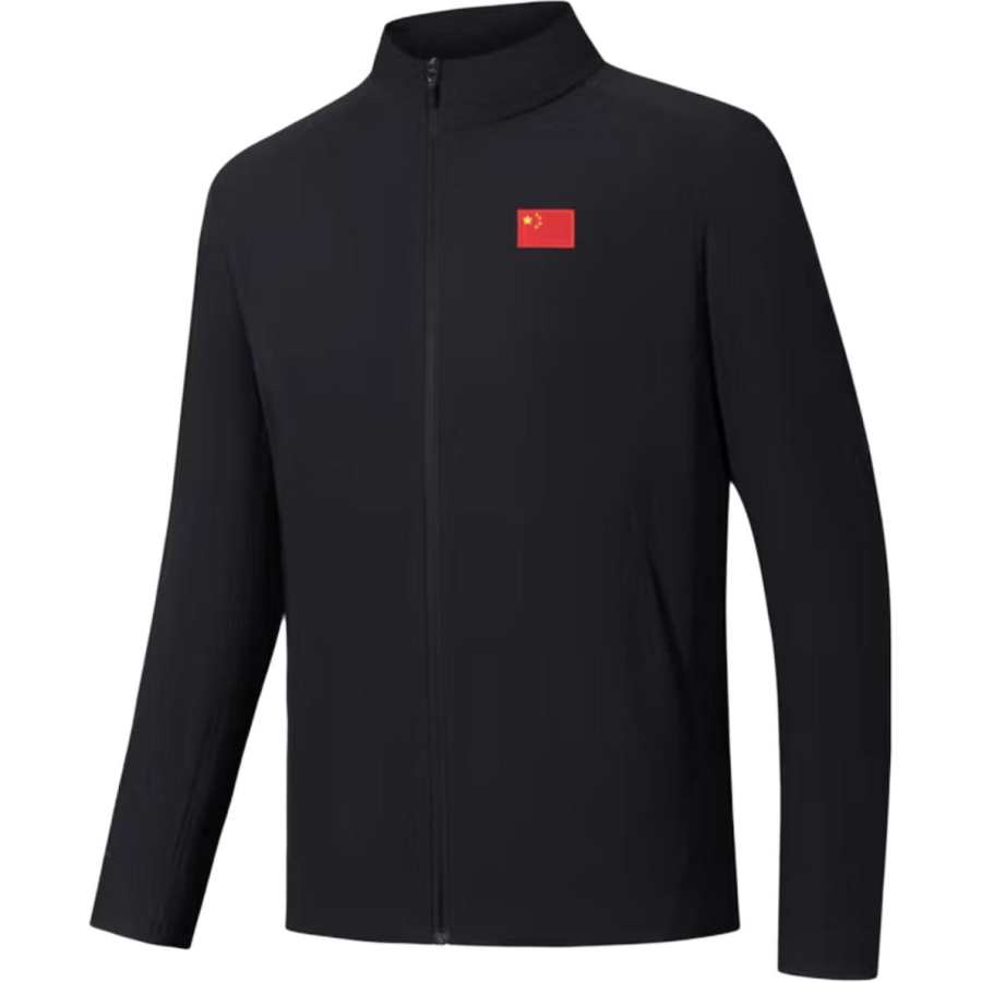 ANTA Champion All Weather Collection Jackets Men's Black Stand Collar Moderate Straight Fit