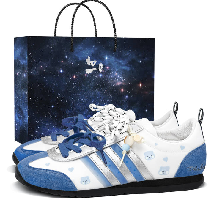 Adidas Adidas VS JOG 2.0 German Army Trainers Unisex Low Top White/Blue/Silver