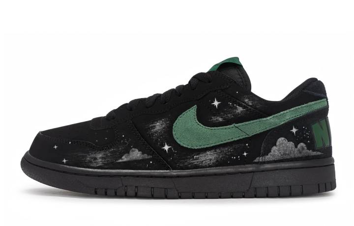 Nike Nike Big Skateboard Shoes Men's Low Top Black/Green