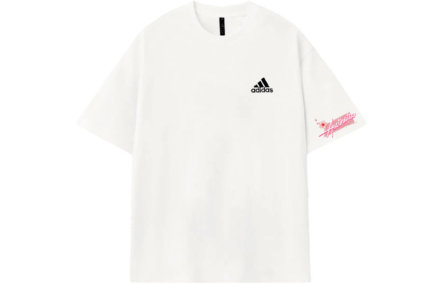 Adidas Adidas MUST HAVES T Shirts Unisex Ecru Crew Neck Moderate