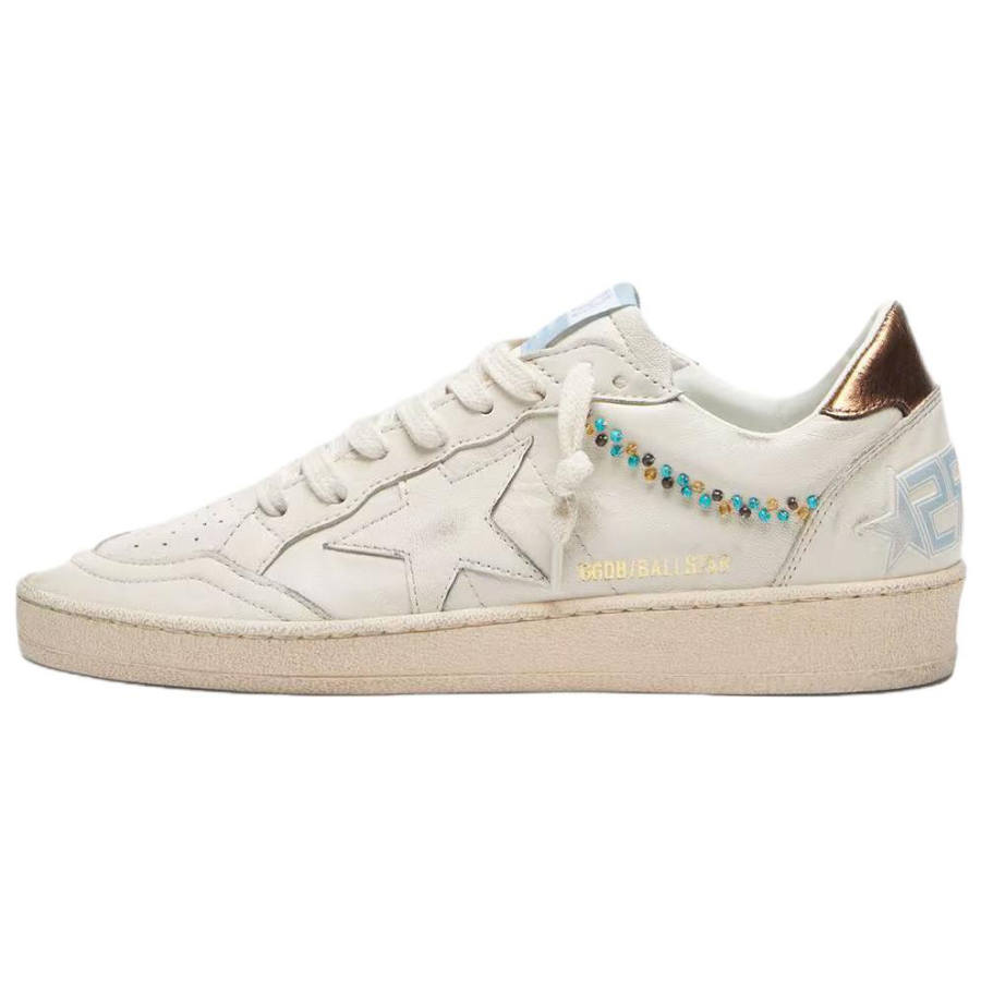 Golden Goose Ball Star Skateboard Shoes Women's Low Top Cream