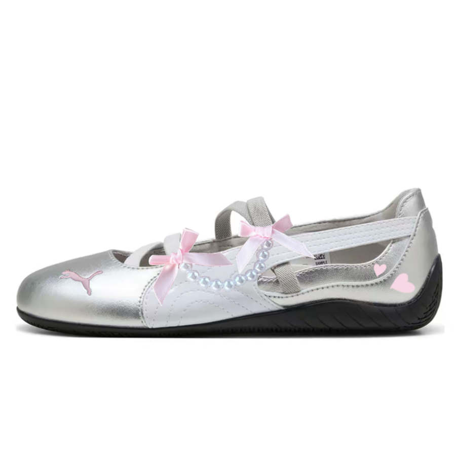 PUMA Speedcat Casual Shoes Women's Low Top Silver/Pink/White