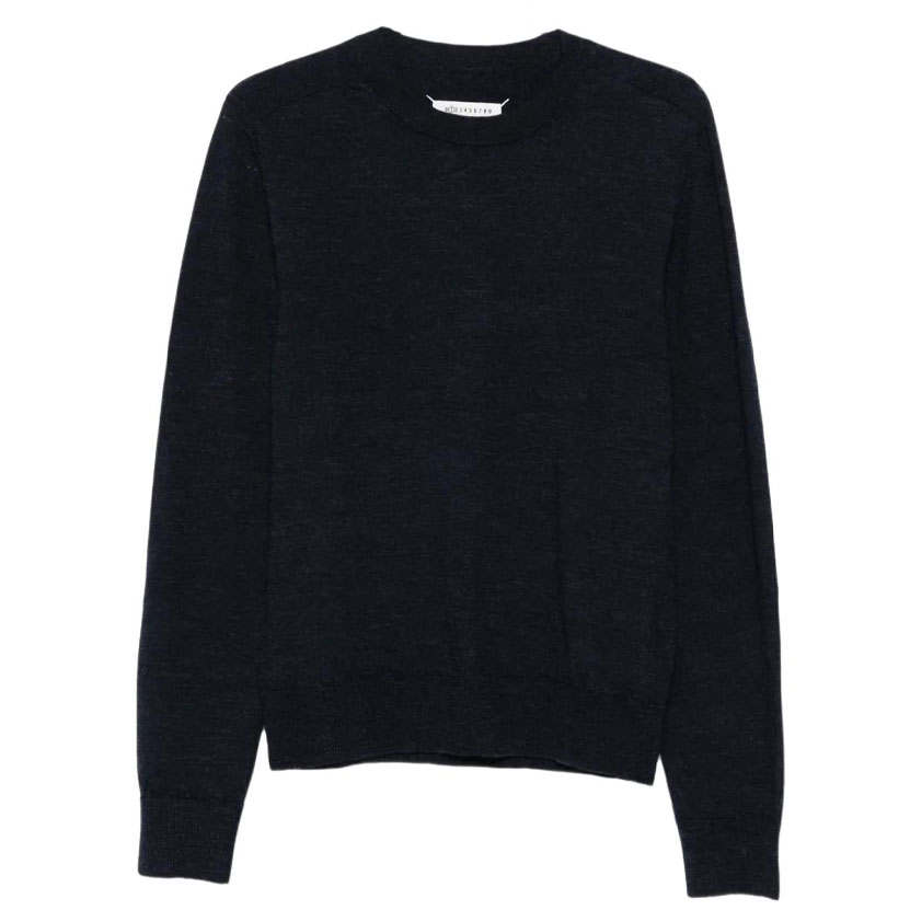Maison Margiela Sweaters Men's Dark Blue Crew Neck Moderate