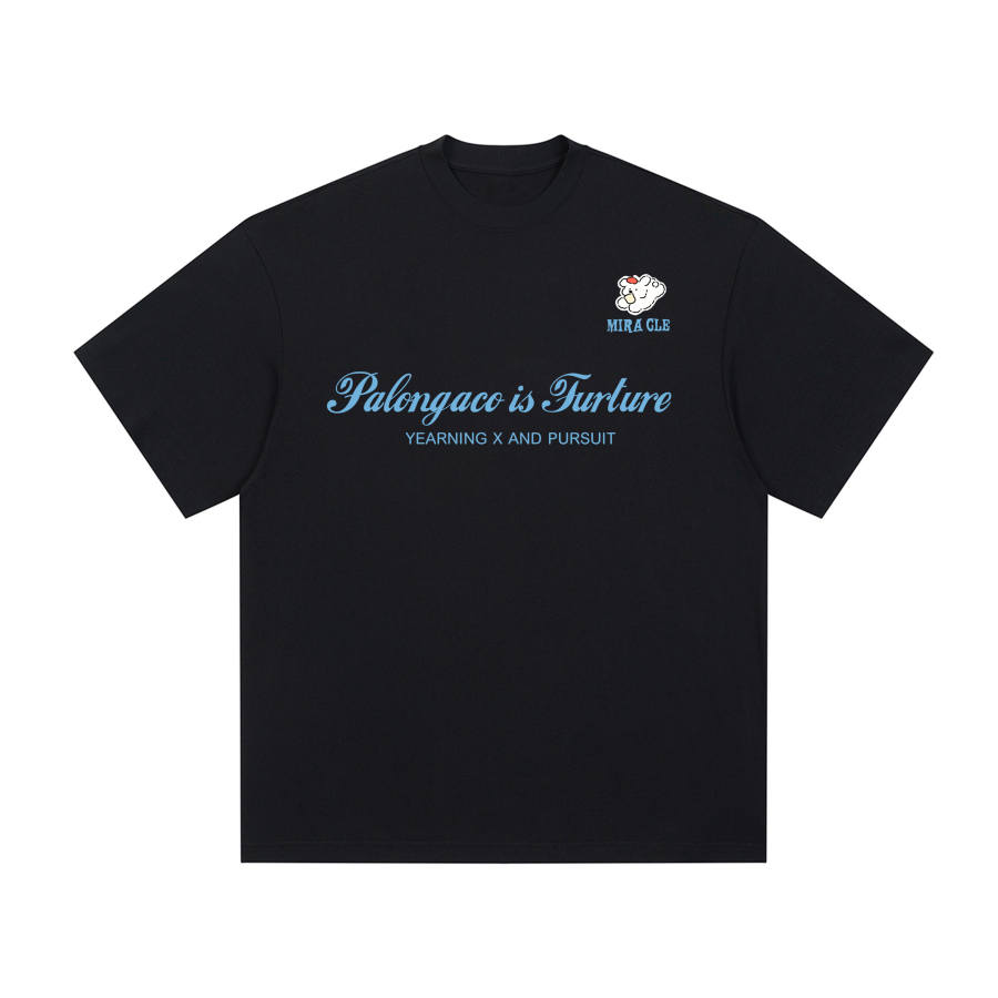 PAL ONGACO T Shirts Unisex Black Crew Neck Thin