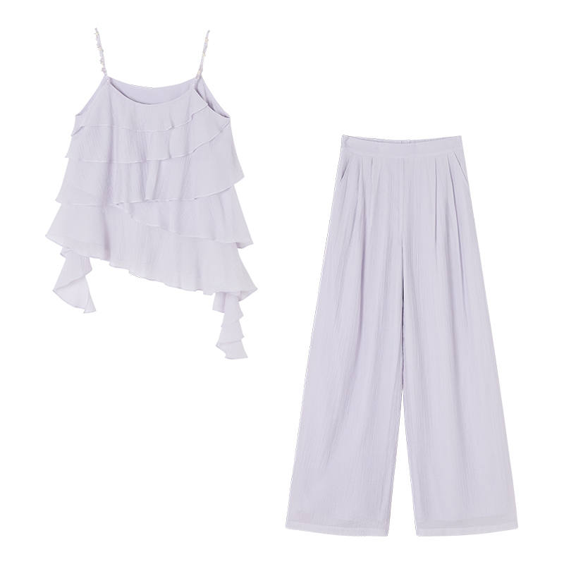 XIANGYING Casual Suits Women's Purple Camisole Thin