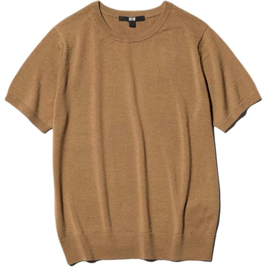 UNIQLO Sweaters Women's Camel Crew Neck Moderate Other