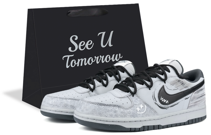 Nike Nike Big Slip Resistant Abrasion Resistant Low top Skateboard Shoes Men's Gray