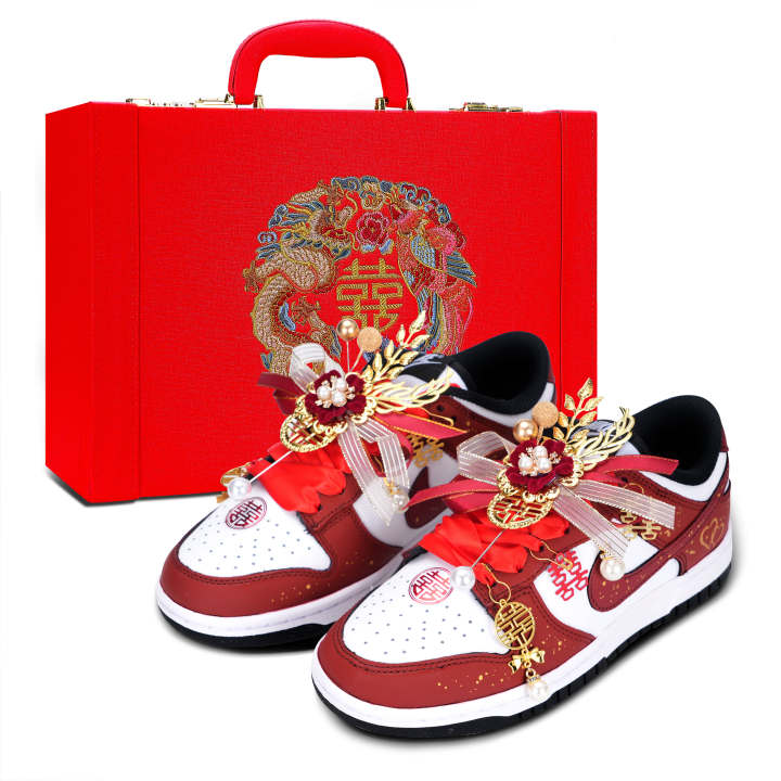 Nike Nike Dunk Skateboard Shoes Unisex Low Top Red/White