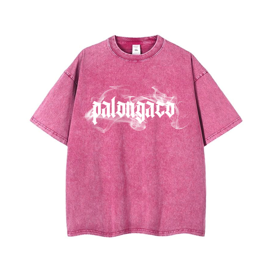 PAL ONGACO T Shirts Unisex Rose Red Crew Neck Moderate Straight Fit
