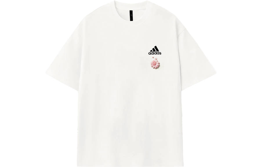 Adidas Adidas MUST HAVES T Shirts Unisex Ecru Crew Neck Moderate