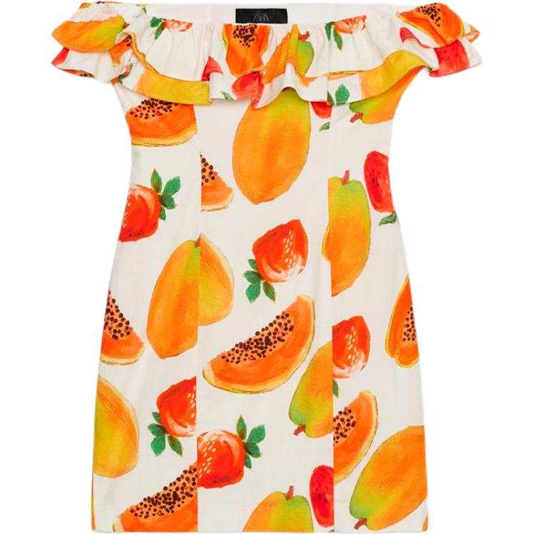 ZARA Sleeveless Dresses Women's Orange Moderate