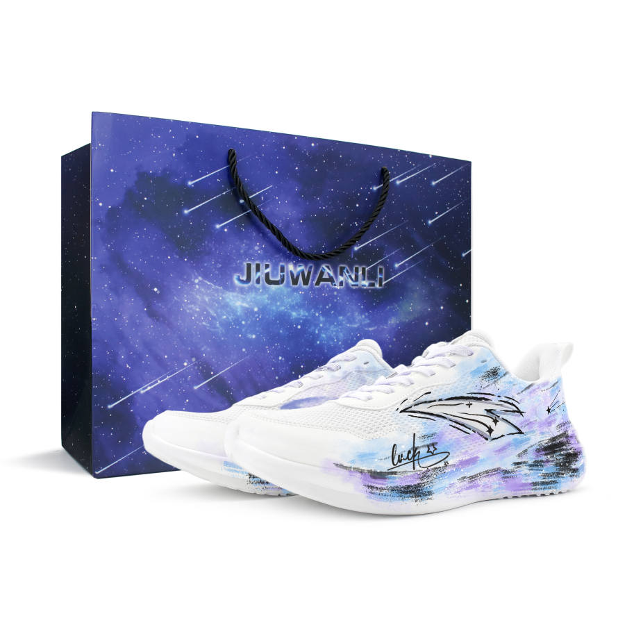 ANTA Sky Running Shoes Men's Low Top White/Blue/Purple/Black