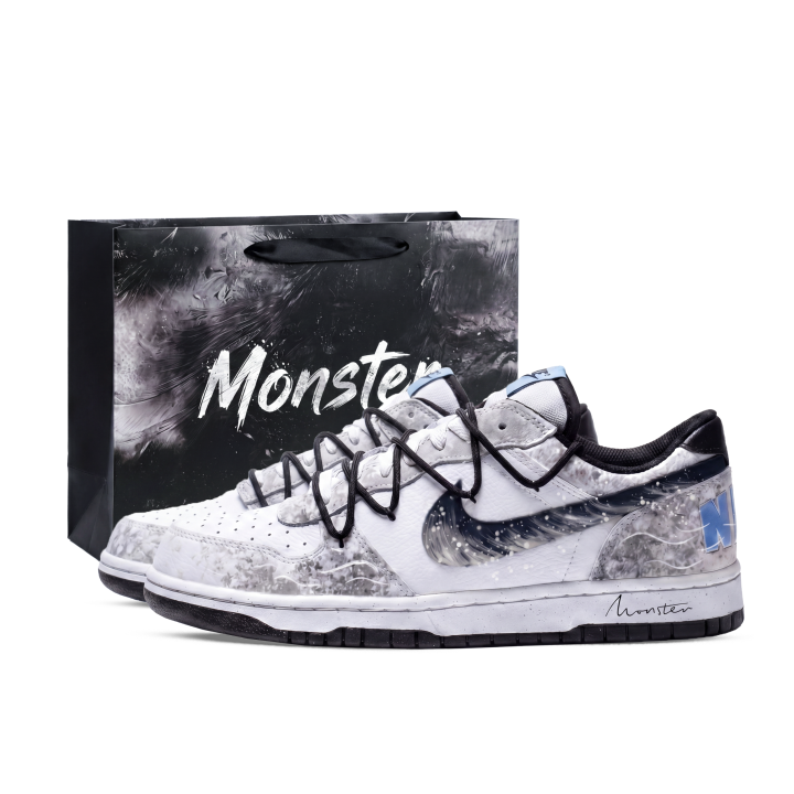 Nike Nike Big Skateboard Shoes Unisex Low Top White/Black/Gray/Blue