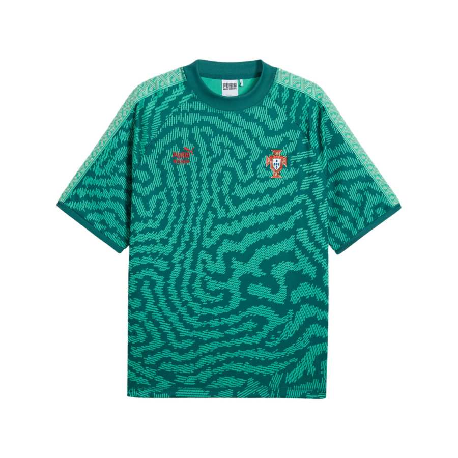 PUMA X FPF King T Shirts Unisex Vibrant Green Half Turtleneck
