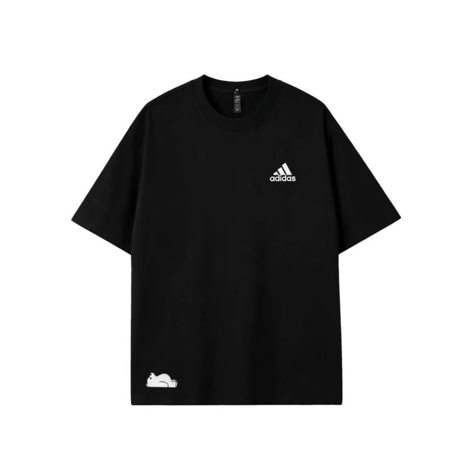 Adidas Adidas MUST HAVES T Shirts Unisex Black Crew Neck Moderate Straight Fit