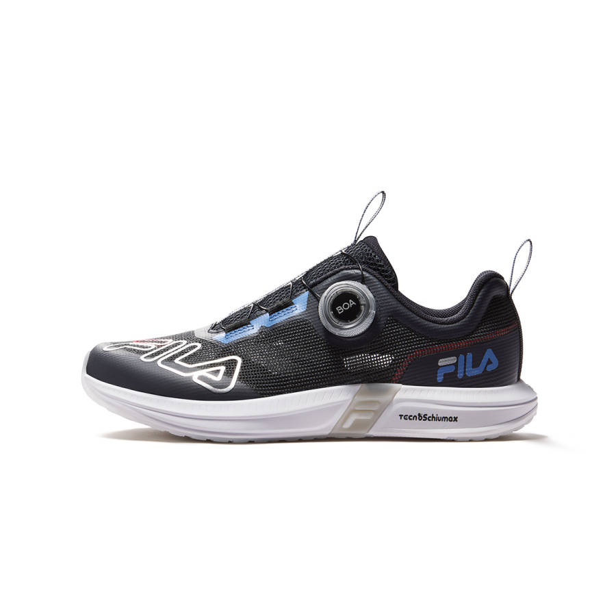 FILA KIDS SLOOP/Light Sail Comfortable And Breathable Low top Kids' Running Shoes Black Blue Unisex