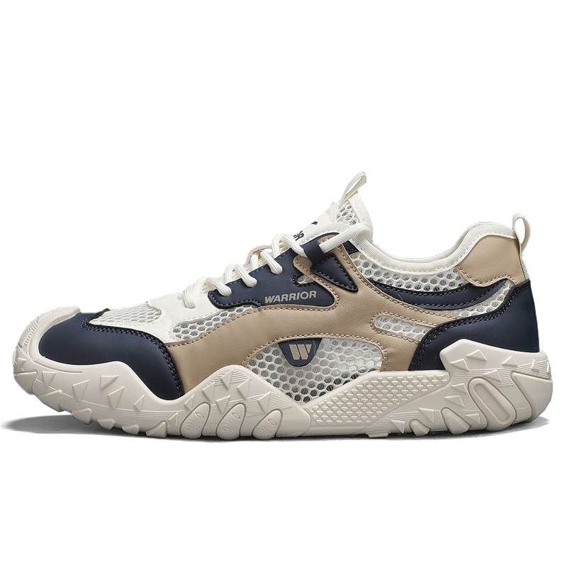 WARRIOR Casual Shoes Men's Low Top Beige/Khaki/Dark Blue