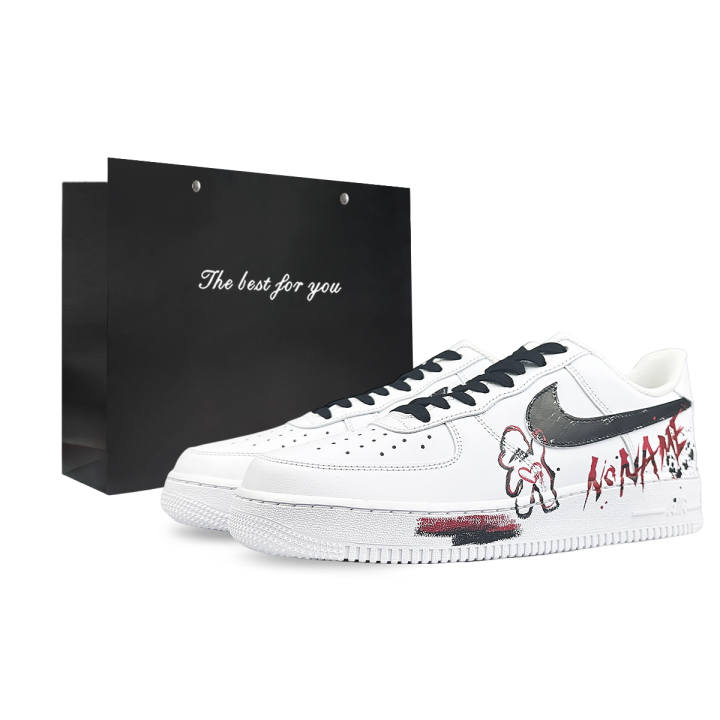 Nike Nike Air Force 1 Coverage Thermal Abrasion Resistant Low top Skateboard Shoes Unisex White Black Red