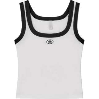 Emis Tank Tops Women's Ecru Black Square Collar Moderate Other