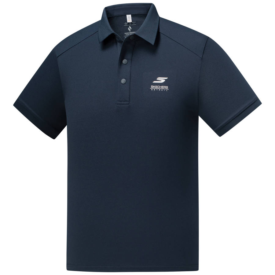 Skechers Classic Multicolor Collection Polo Shirts Men's Navy Blue 6002 Polo Collar Thin Straight Fit