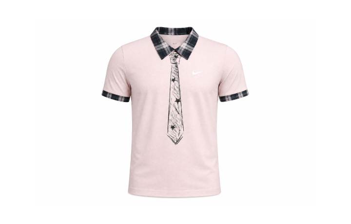 Nike Nike HYVERSE T Shirts Men's Pink Lapel Moderate Straight Fit