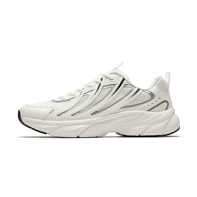 ANTA Galaxy Chunky Sneakers Men's Low Top Ivory White/Silver