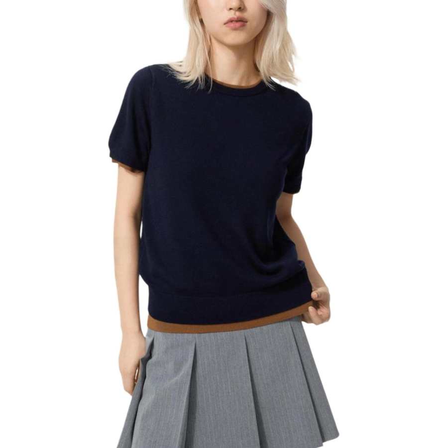 UNIQLO Sweaters Women's Navy Blue Crew Neck Moderate Other