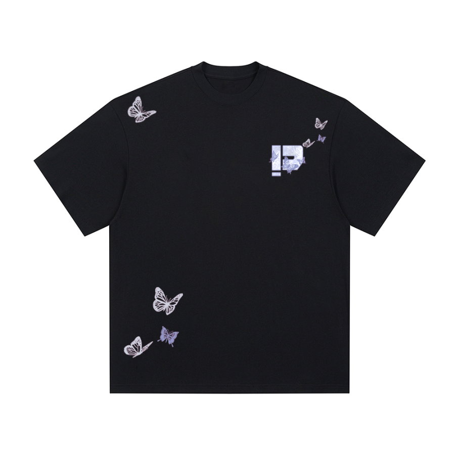 PAL ONGACO T Shirts Unisex Black Crew Neck Moderate Straight Fit