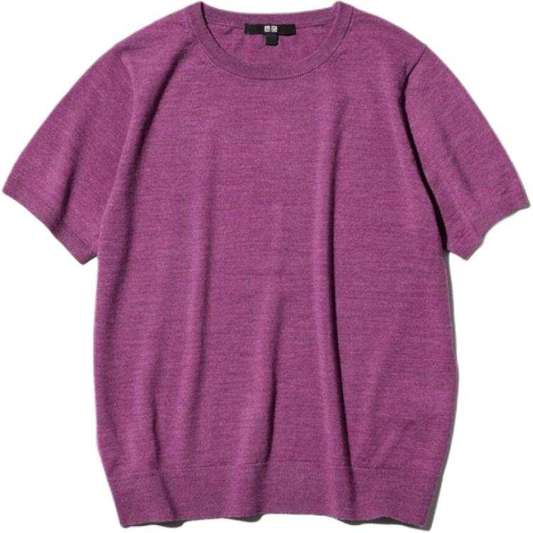 UNIQLO SS26 Sweaters Women's 76 Purple Crew Neck Moderate Other