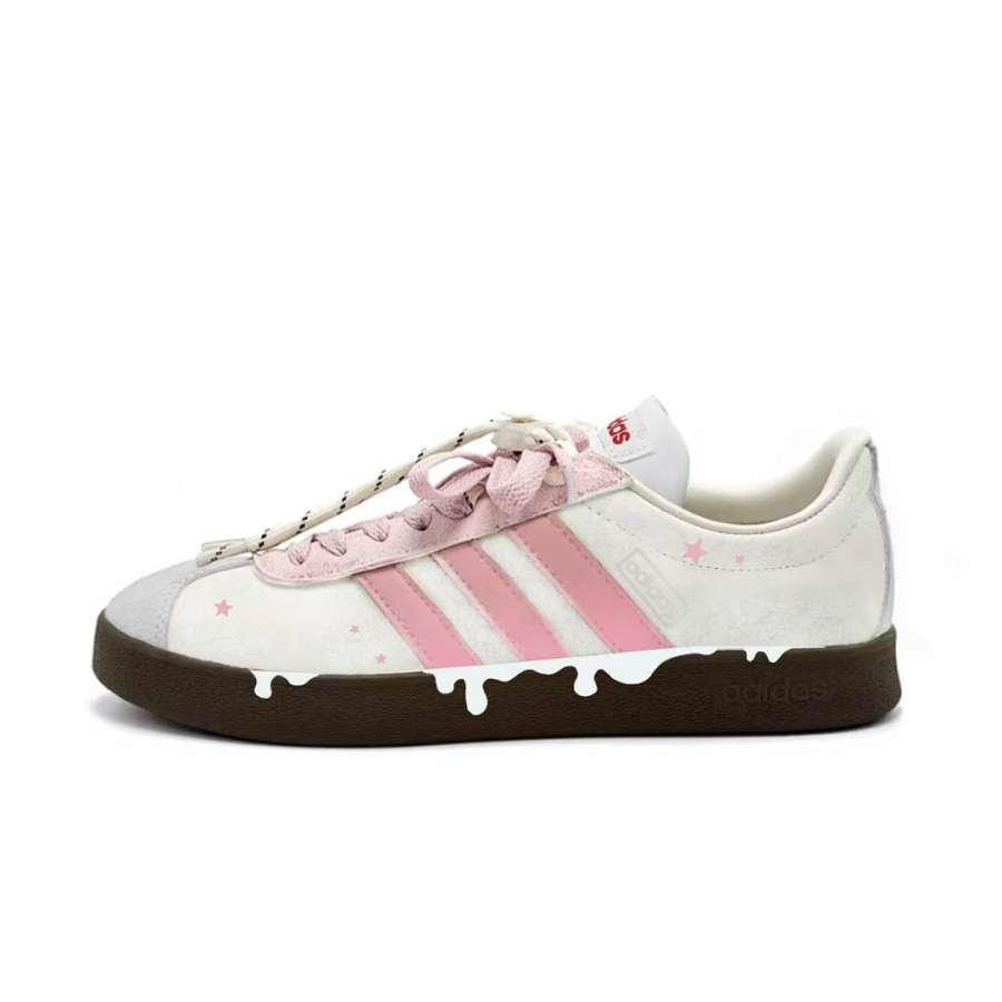 Adidas Adidas VL COURT 2.0 Skateboard Shoes Unisex Low Top Gray/White