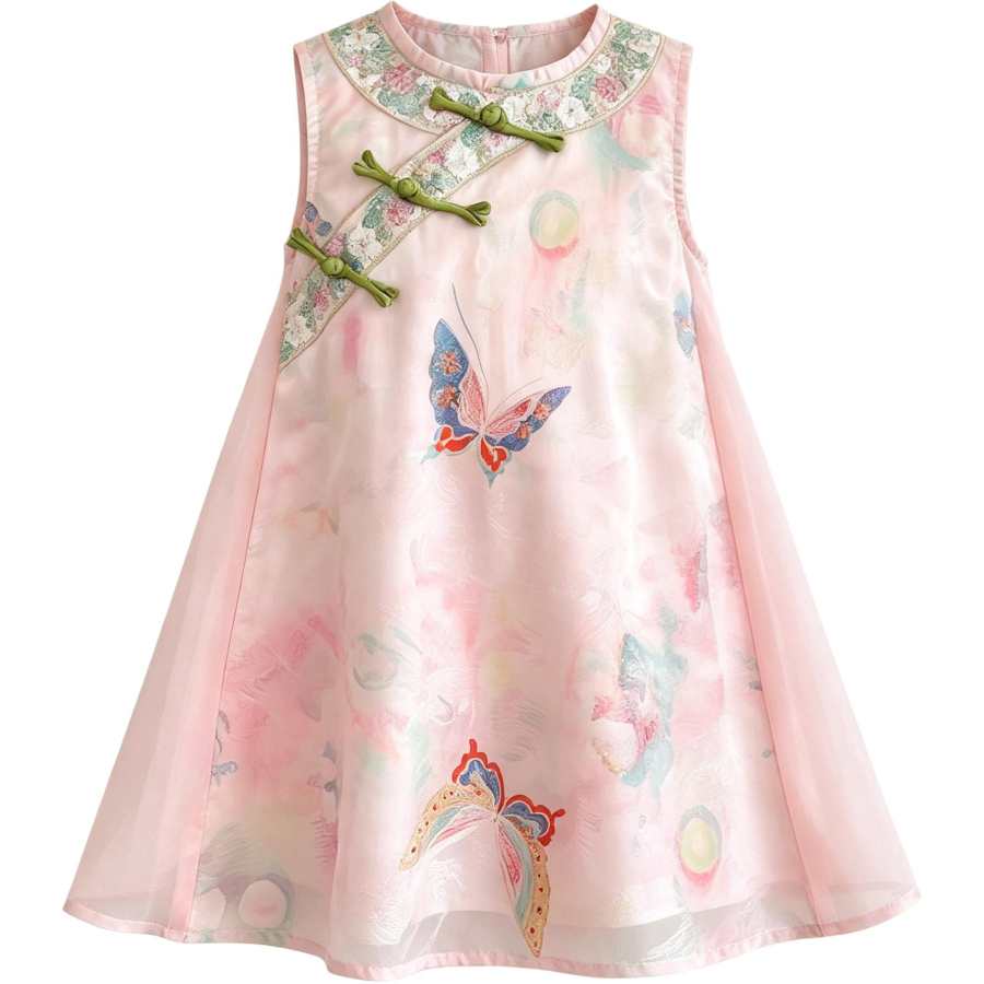 Disney Pre School Dresses Crew Neck Thin Short Skirt Non Stretch
