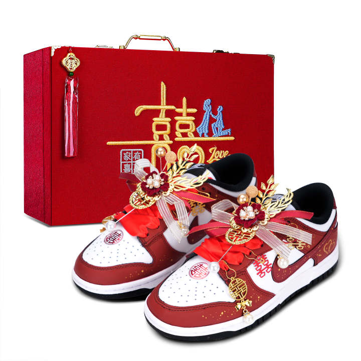Nike Nike Dunk Skateboard Shoes Unisex Low Top Red/White