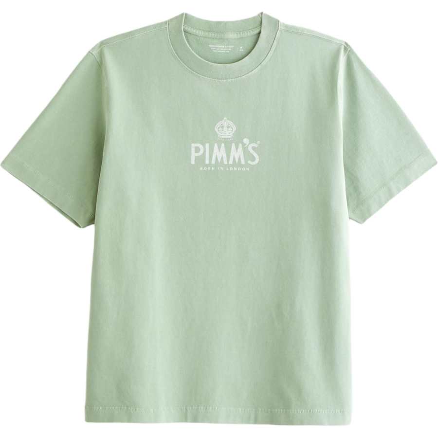 Abercrombie&Fitch T Shirts Men's Light Green Crew Neck