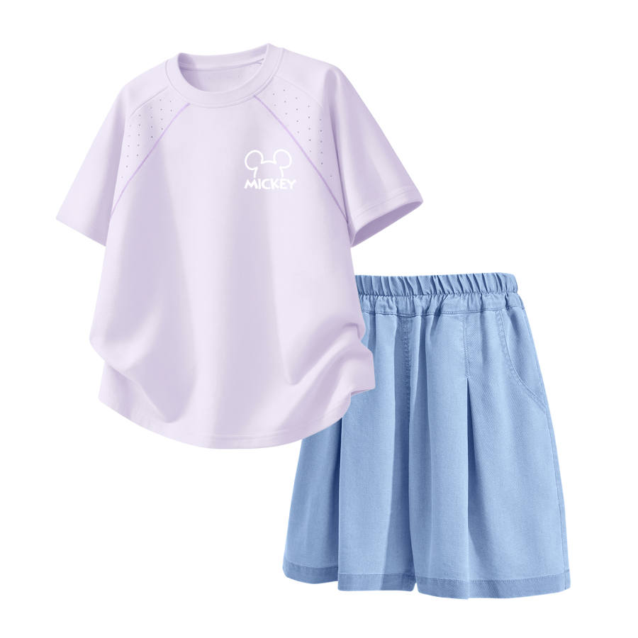 Disney Kids Casual Sportswear Crew Neck Thin Stretch