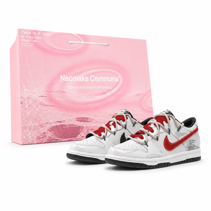 Nike Nike Dunk Skateboard Shoes Unisex Low Top White Red Black Gray Patchwork
