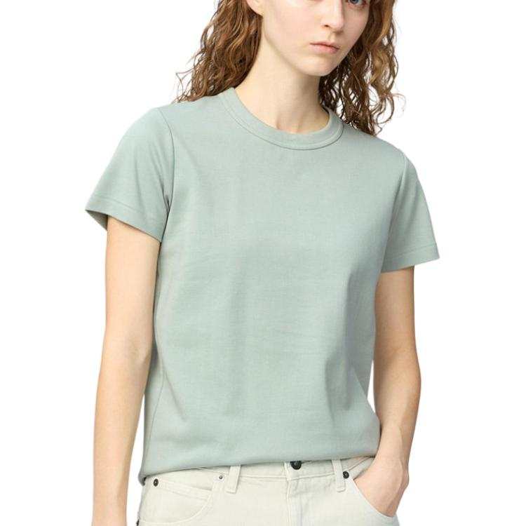 UNIQLO T Shirts Women's Grass Green Crew Neck