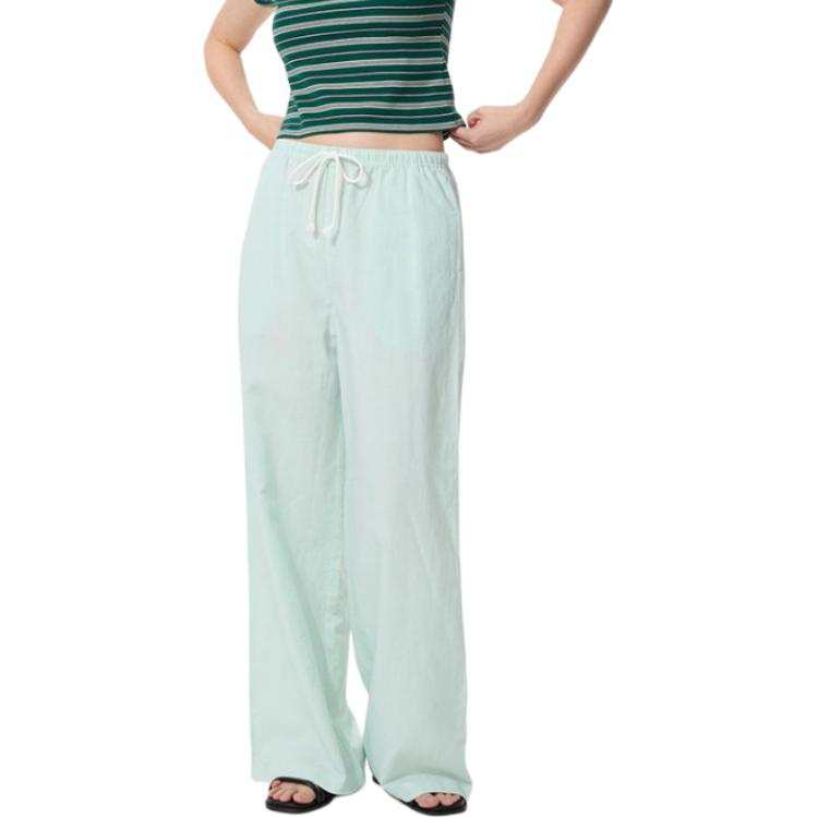UNIQLO Casual Pants Women's Light Green Moderate Straight Fit Pants