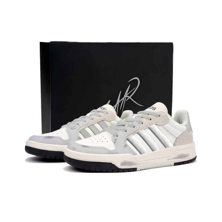 Adidas Adidas ENTRAP Skateboard Shoes Unisex Low Top White Gray