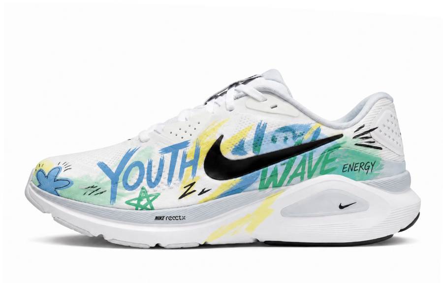 Nike Nike Zoom Structure 26 Running Shoes Men's Low Top Blue/Green/Yellow/White