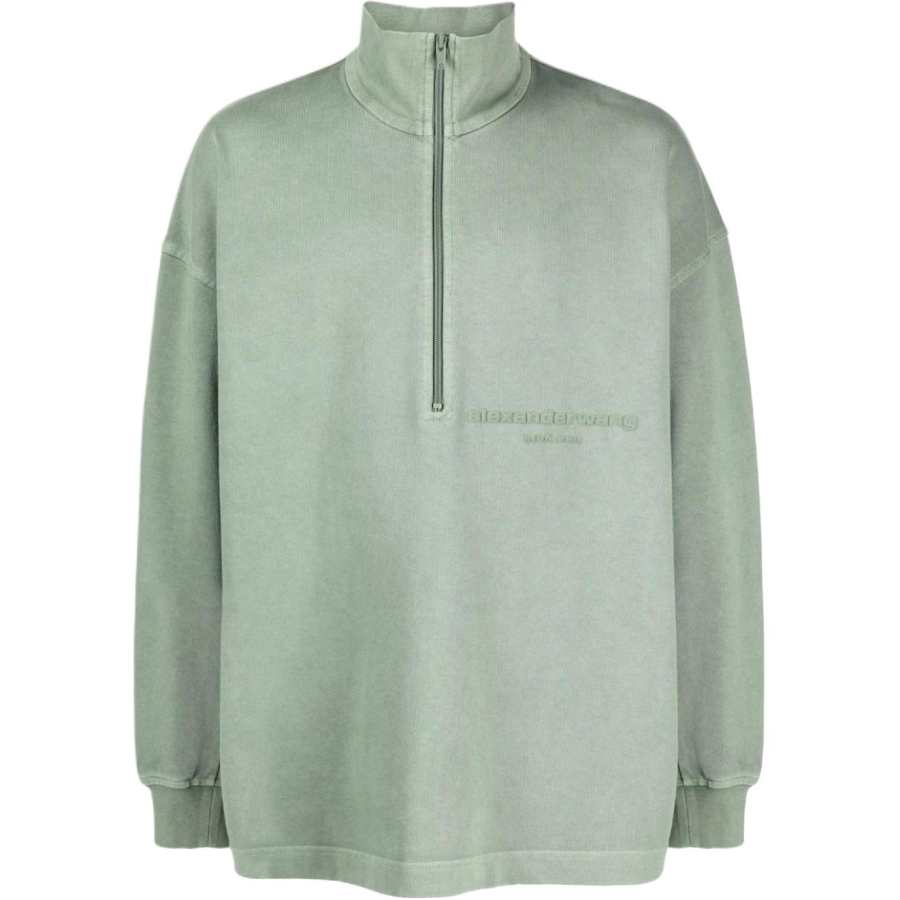 Alexander Wang Alexander Wang Half-zip Cotton Sweatshirt