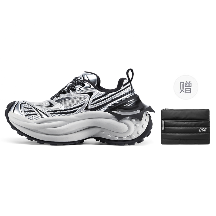 OGR Low top Running Shoes Unisex Rock Black