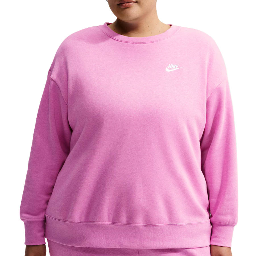Nike Nike Sportswear Club Sweatshirts Women's Light Navy Red/Heather/White Crew Neck Moderate
