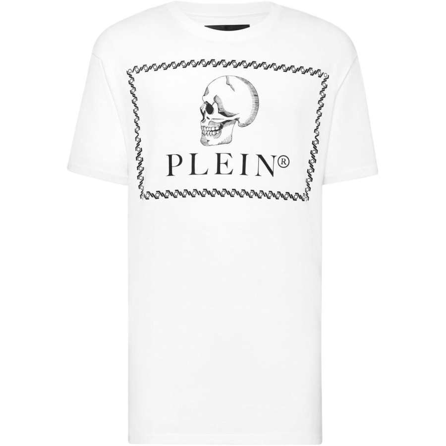 PHILIPP PLEIN 【Previous Season】outline skull print T-shirt
